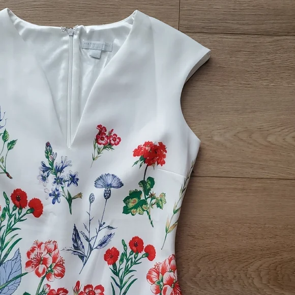 New York & Company White Floral Midi Dress - Picture 4 of 12